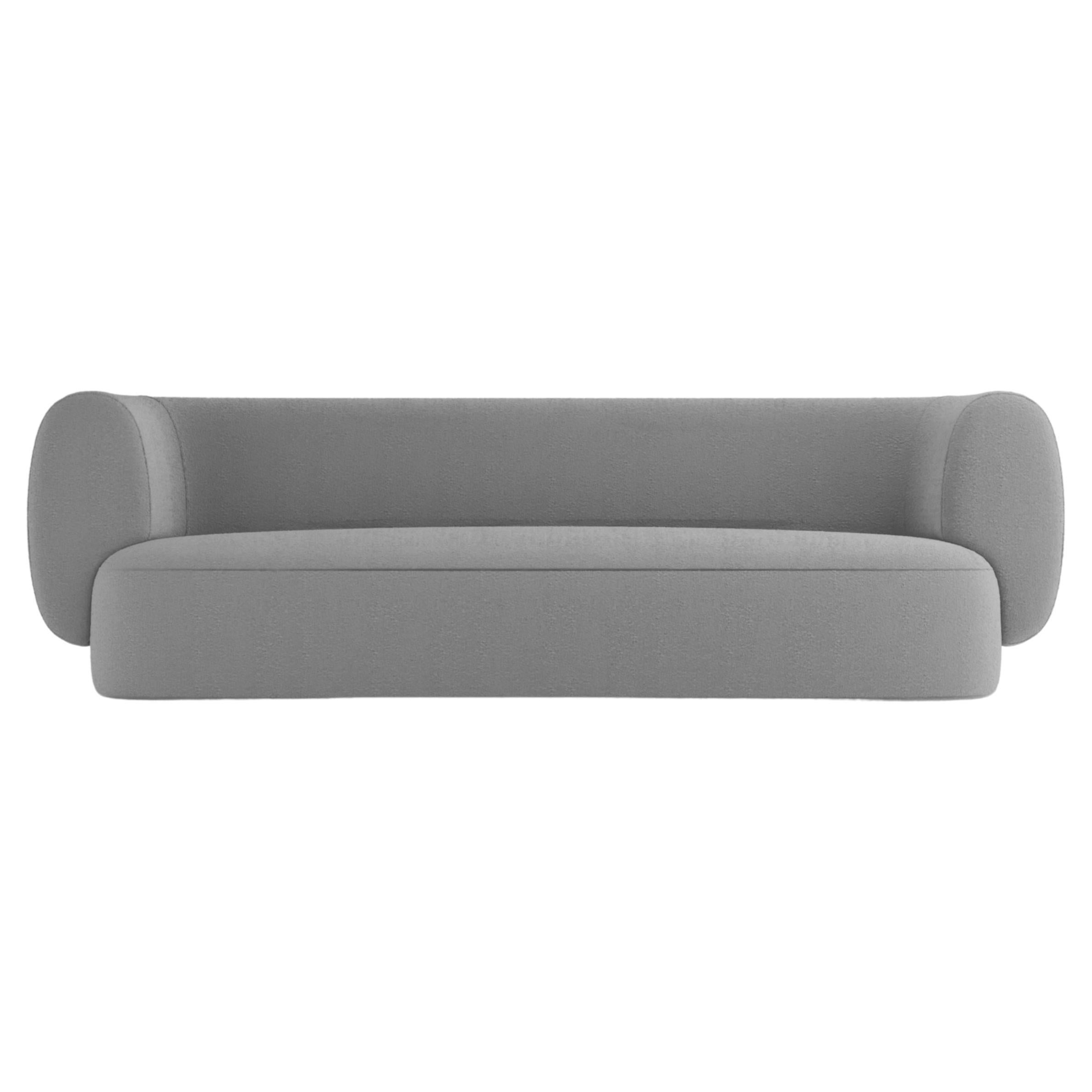 Collector Hug Sofa Designed by Ferrianisbolgi Fabric Bouclé Light Grey For Sale