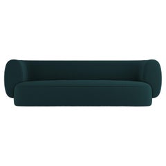 Sammler-Sofa, entworfen von Ferrianisbolgi, Nachtblau mit Boucle-Stoff