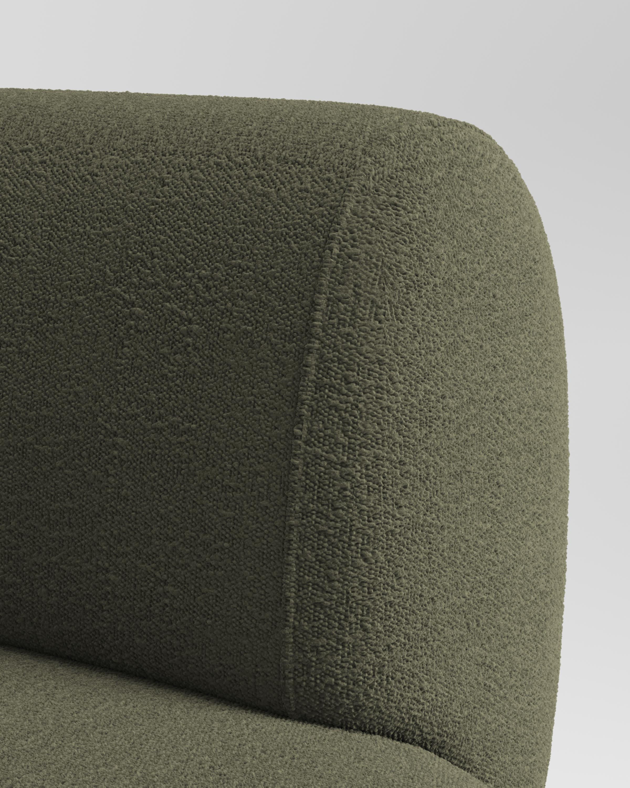 Portuguese Collector Hug Sofa Designed by Ferrianisbolgi Fabric Bouclé Olive For Sale