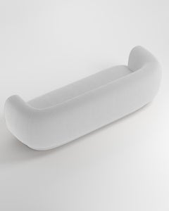 Collector Hug Sofa Designed by Ferrianisbolgi Fabric Boucle White