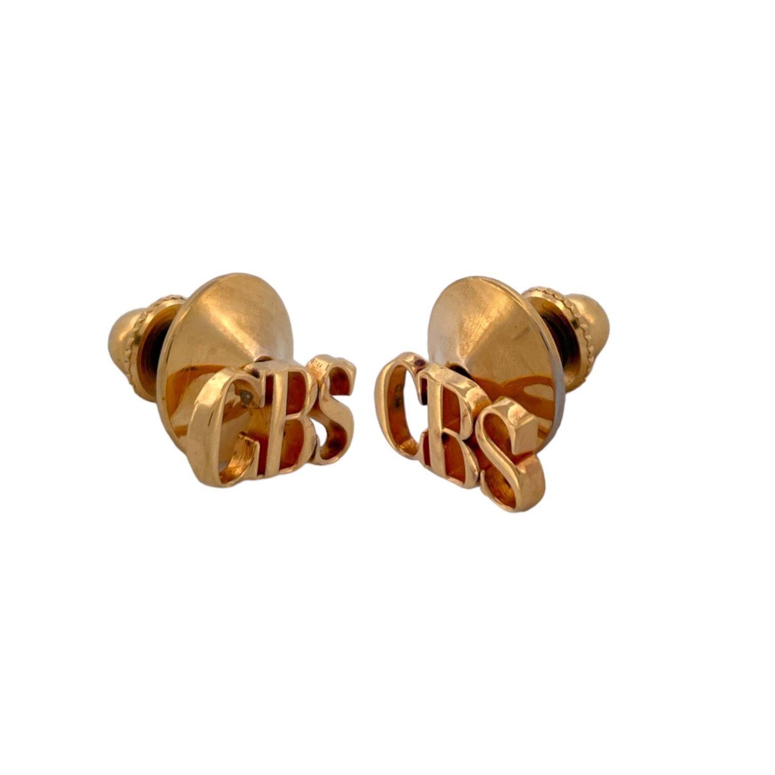 Women's or Men's Collector item Tiffany and Co CBS Network Tie Pin Set Memorabilia vermeil