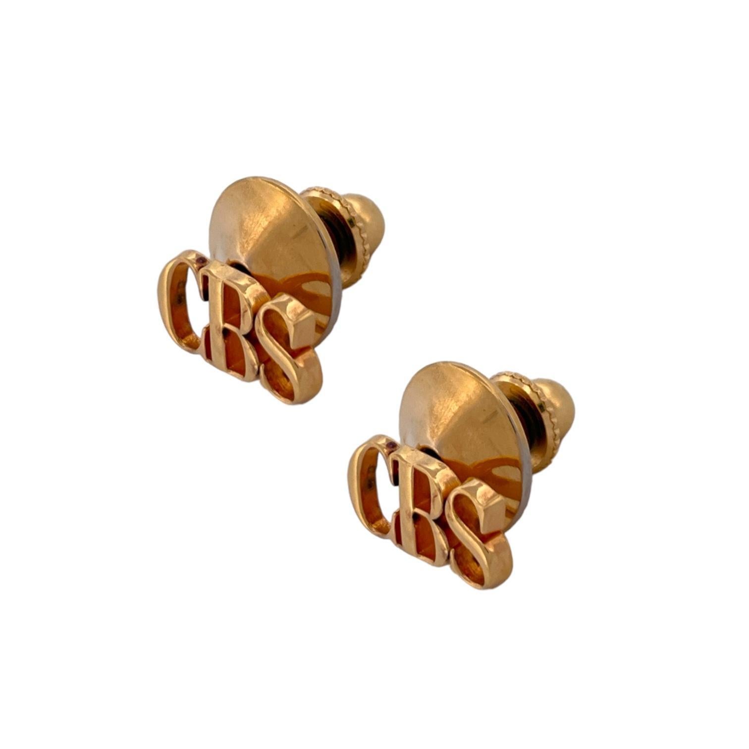 Collector item Tiffany and Co CBS Network Tie Pin Set Memorabilia vermeil 1