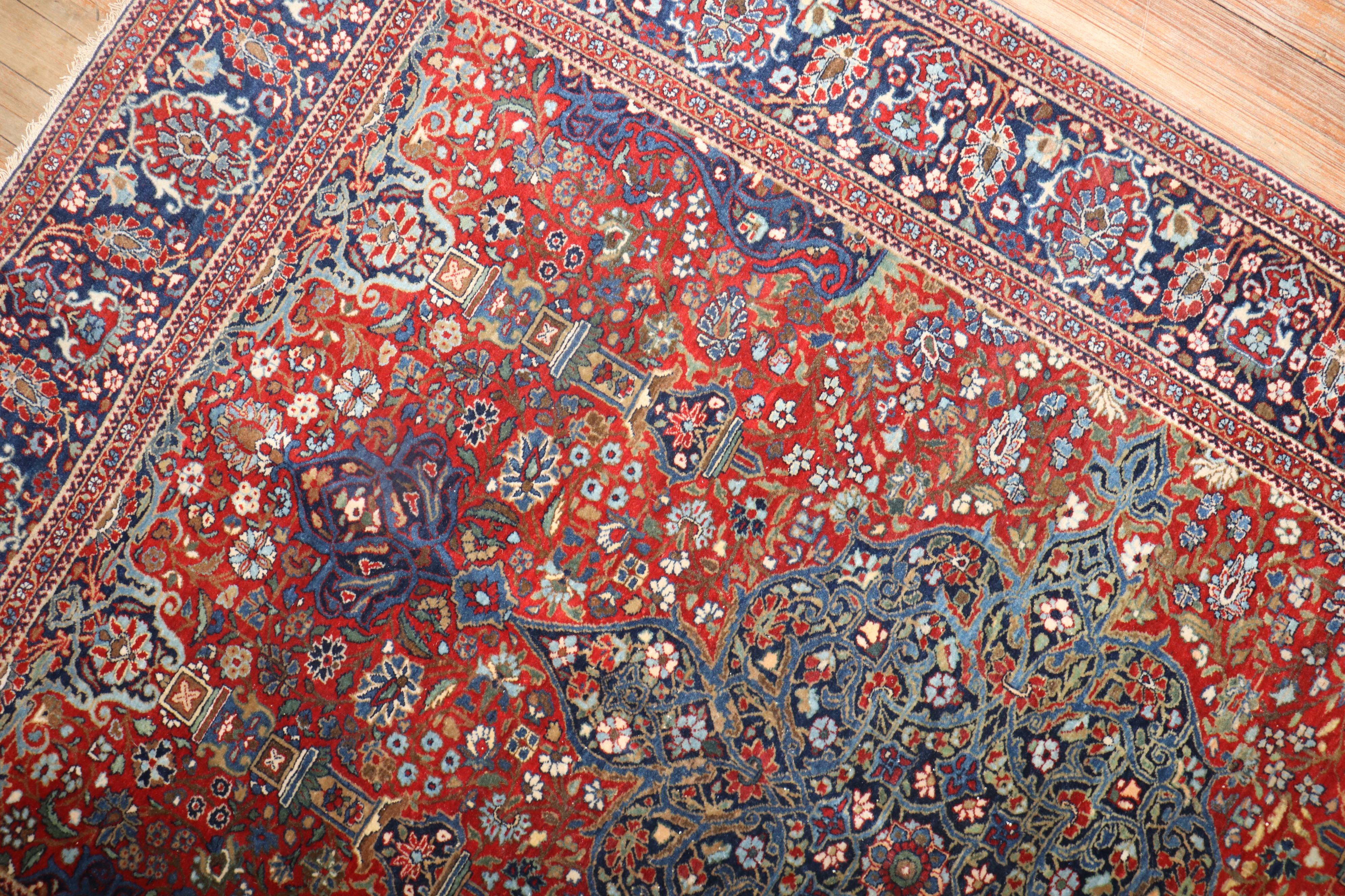 Collector Level Antique Persian Kashan Rug 3