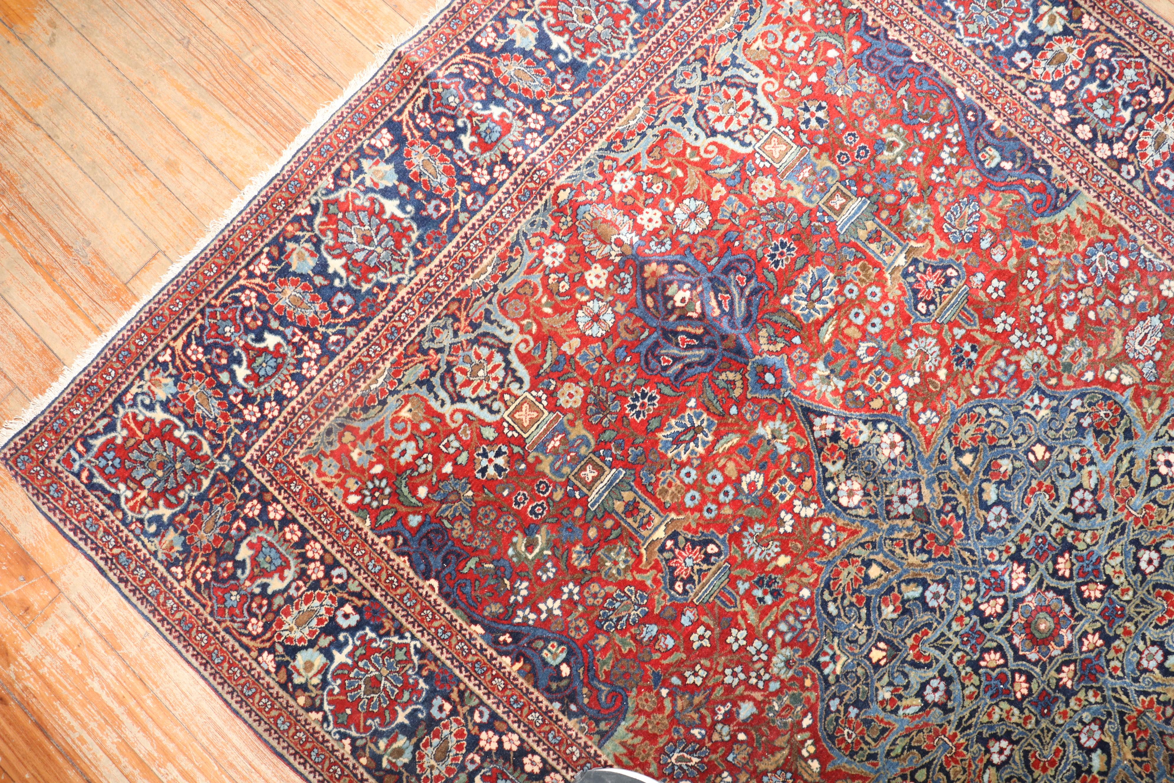 Collector Level Antique Persian Kashan Rug 2