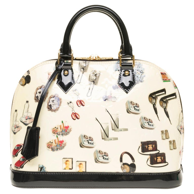 Lockit vertical patent leather handbag Louis Vuitton Silver in Patent  leather - 15705007