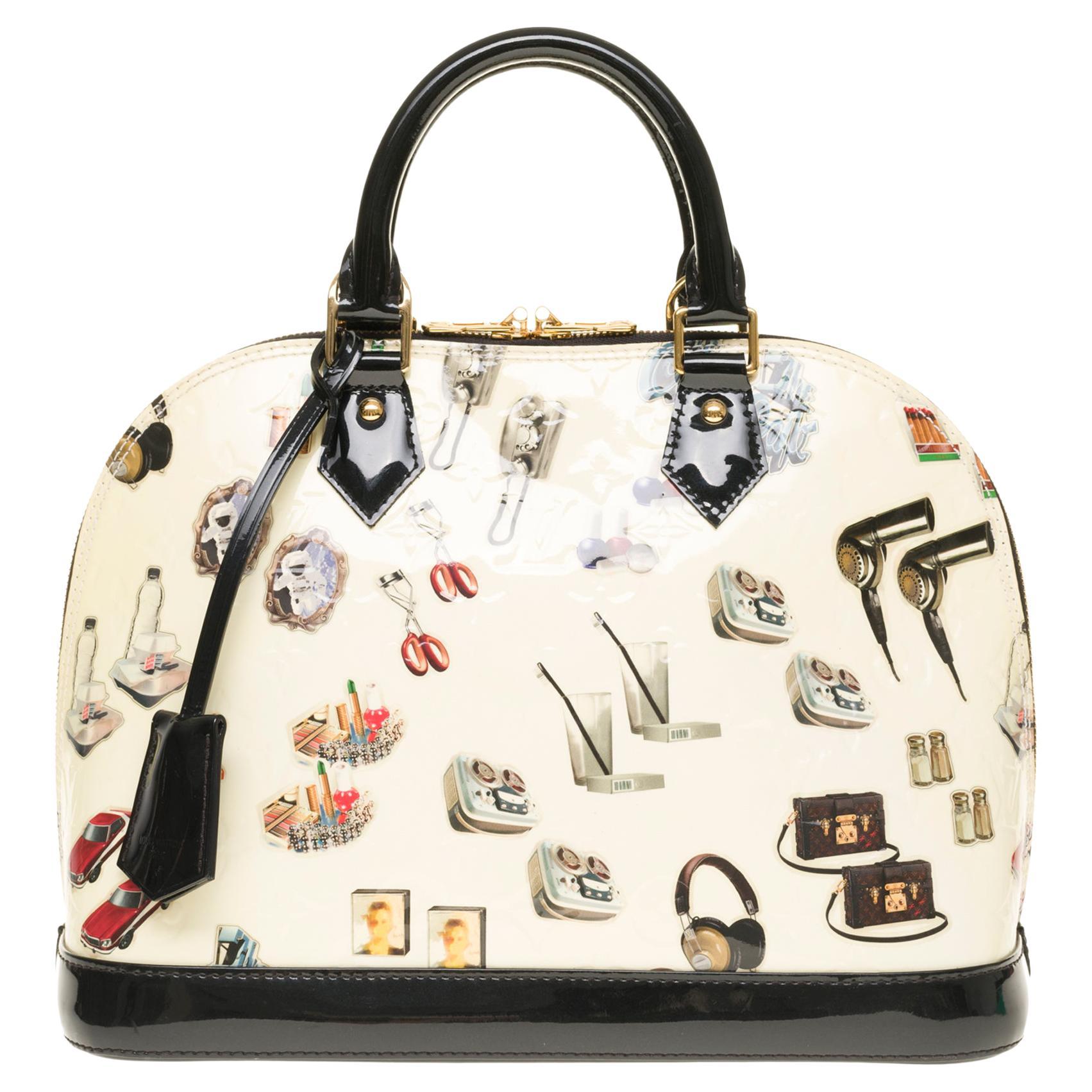 COLLECTOR Louis Vuitton Alma "Sticker Animation" handbag by Nicolas Ghesquière For Sale