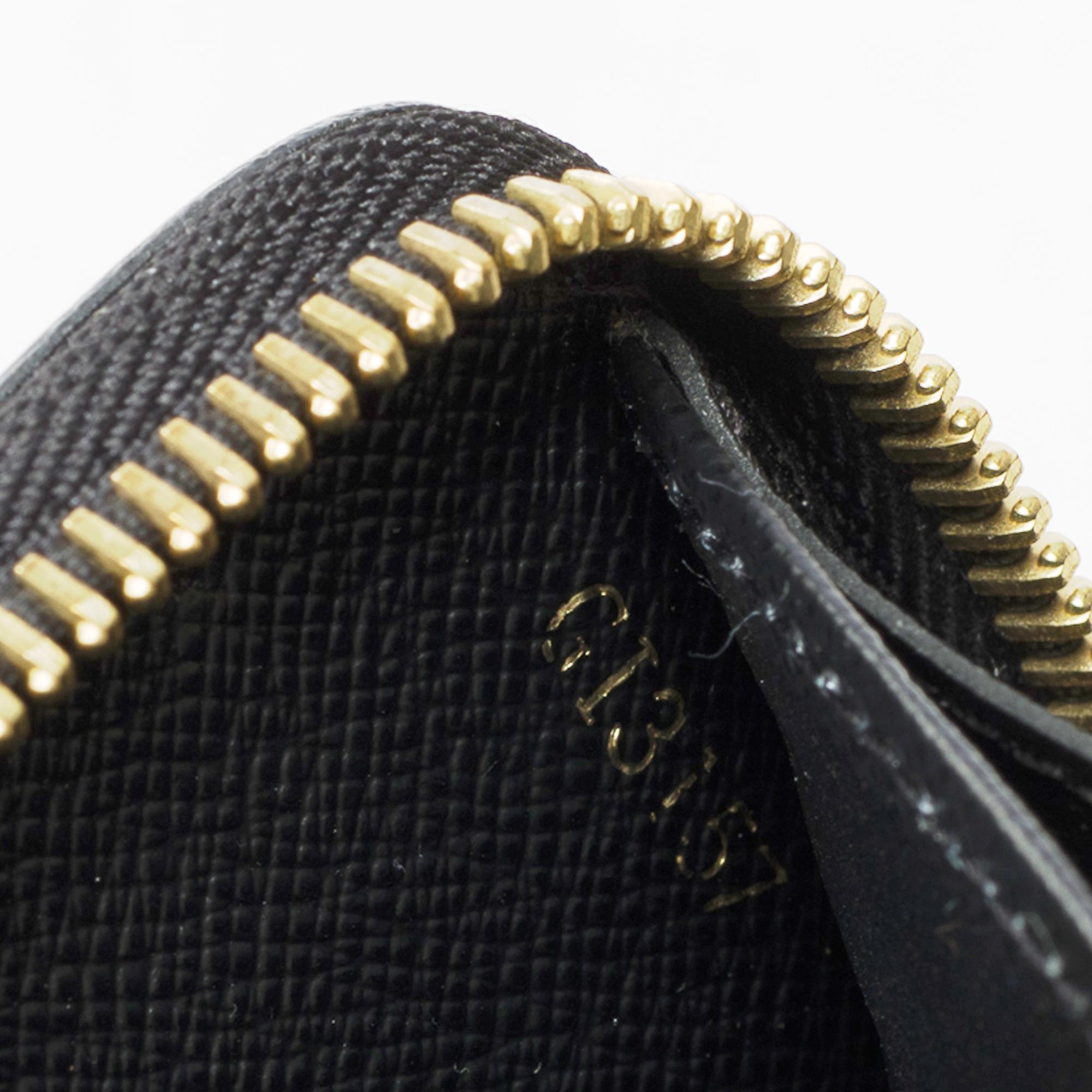 Collector Louis Vuitton Flower Zippy Wallet in black epi leather, GHW 2