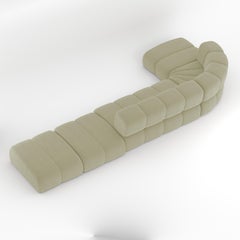 Divano Collector Meander Designed by Gonçalo Campos Tessuto Boucle Beige