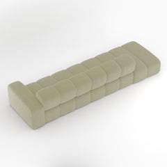 Divano Collector Minhoca Disegnato da Gonçalo Campos Tessuto Boucle Beige