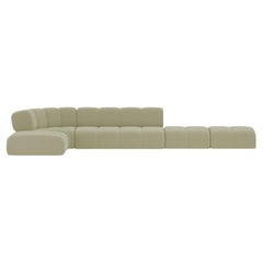 Divano Collector Minhoca Disegnato da Gonçalo Campos Tessuto Boucle Beige