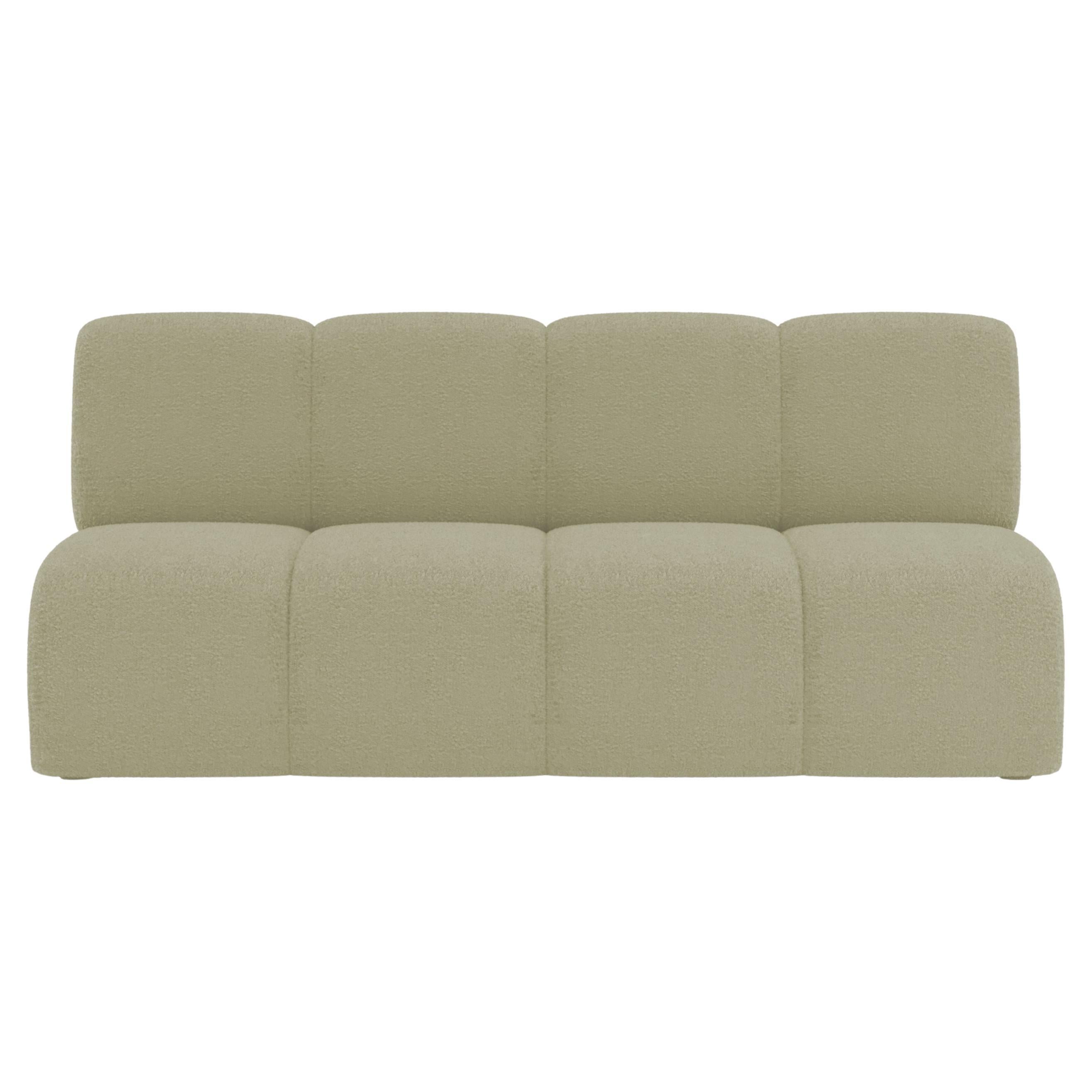 Collector Minhoca Sofa Designed by Gonçalo Campos Fabric Boucle Beige For Sale