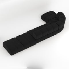 Collector Meander Sofa Designed by Gonçalo Campos Fabric Boucle Black