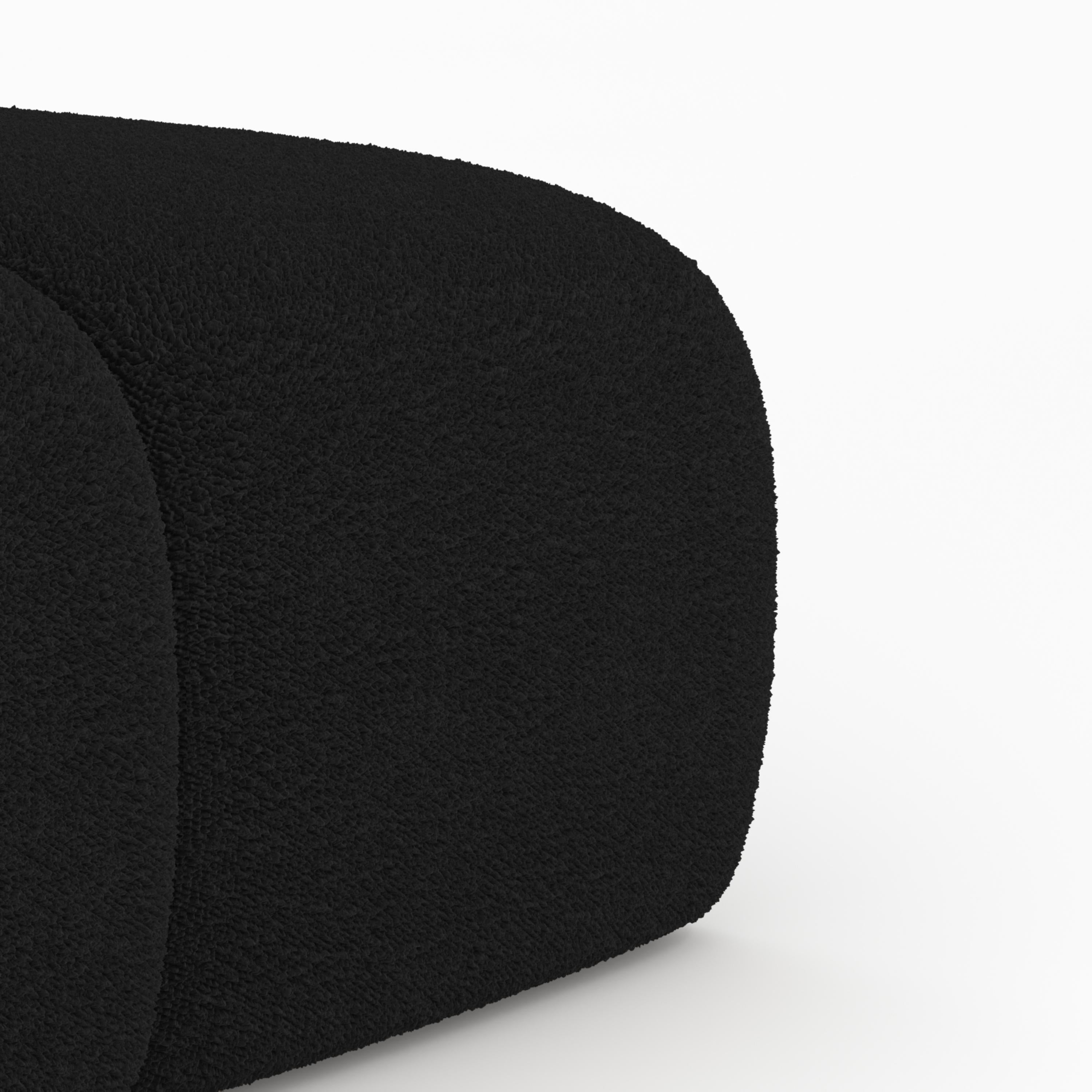Collector Canapé Minhoca Design/One Tissu Boucle Noir Neuf - En vente à Castelo da Maia, PT