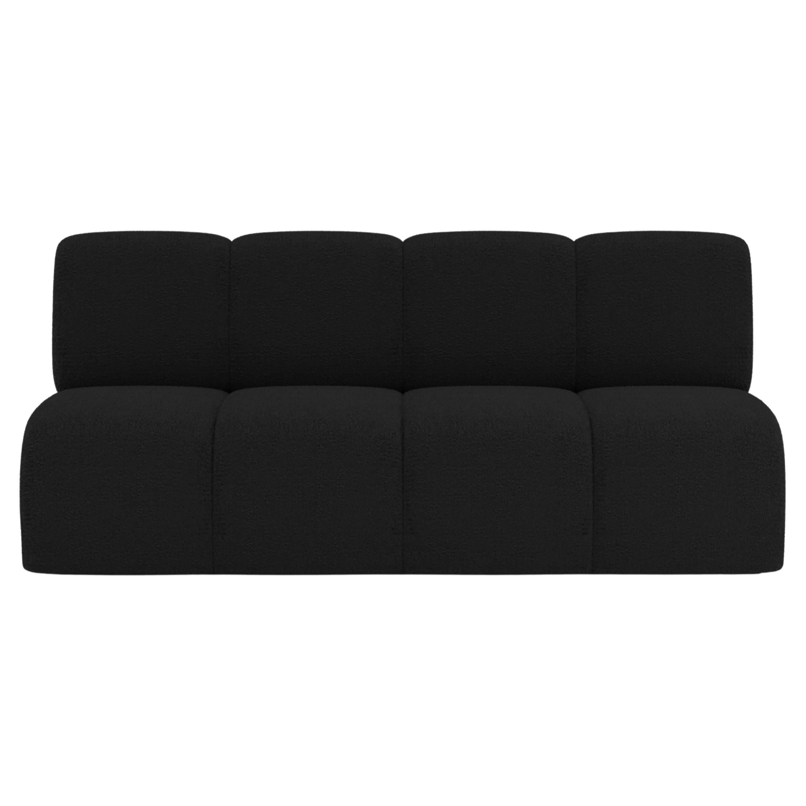 Collector Minhoca Sofa Designed by Gonçalo Campos Fabric Boucle Black