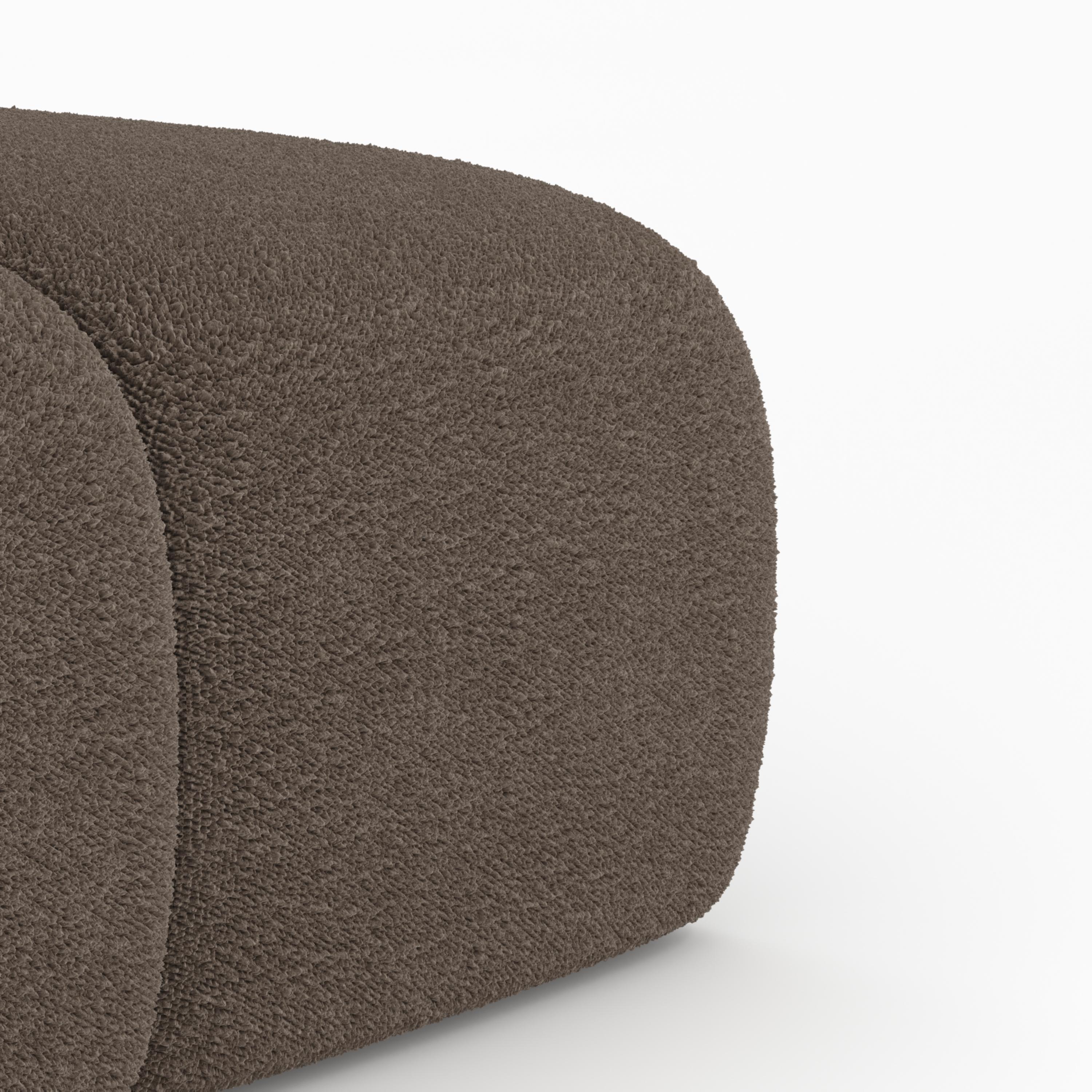 Portugais Collector Canapé Minhoca Am designs by Gonçalo Campos Tissu Boucle Brown en vente