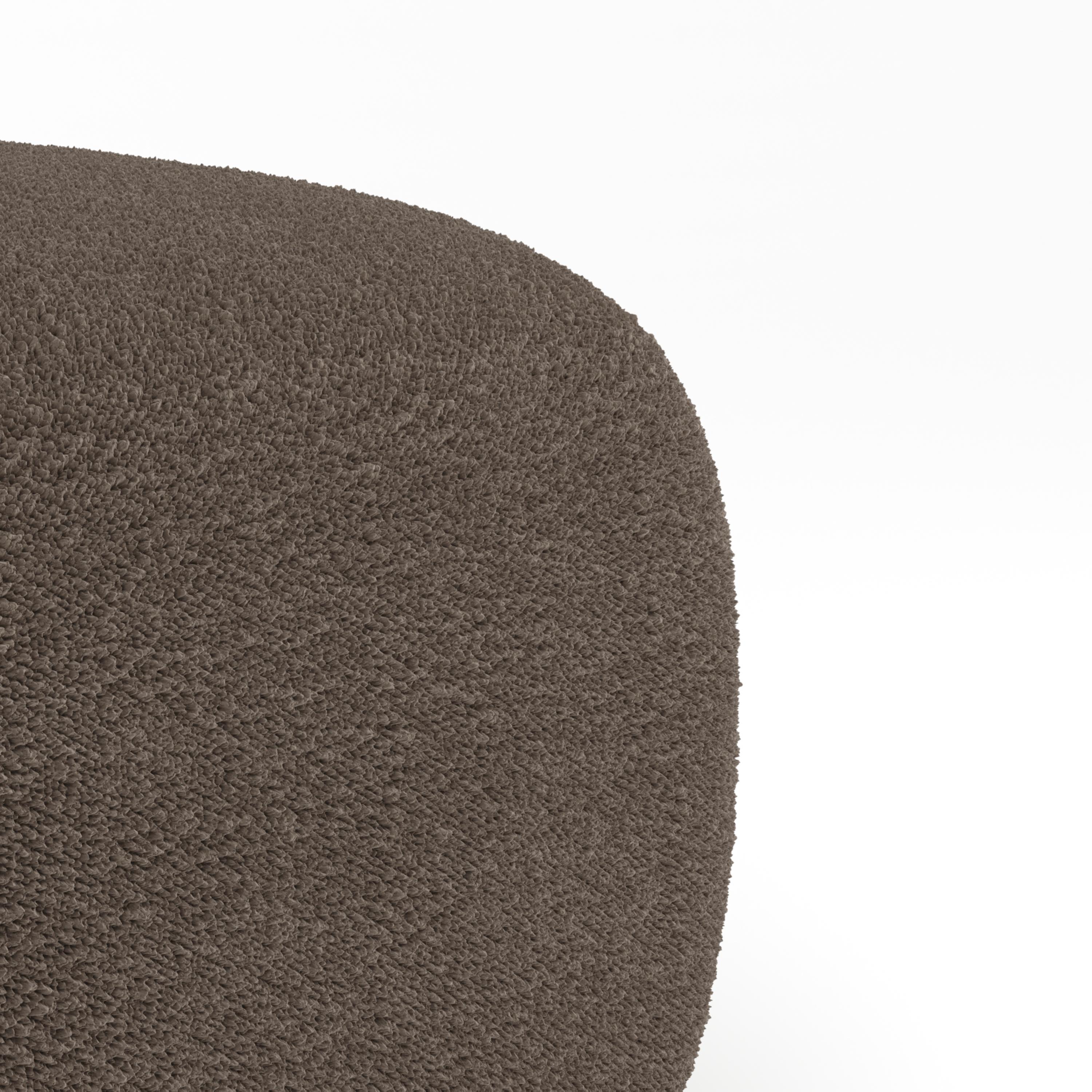 Portuguese Collector Minhoca Sofa Designed by Gonçalo Campos Fabric Boucle Brown For Sale