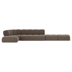 Collector Minhoca Sofa Designed by Gonçalo Campos Fabric Boucle Brown
