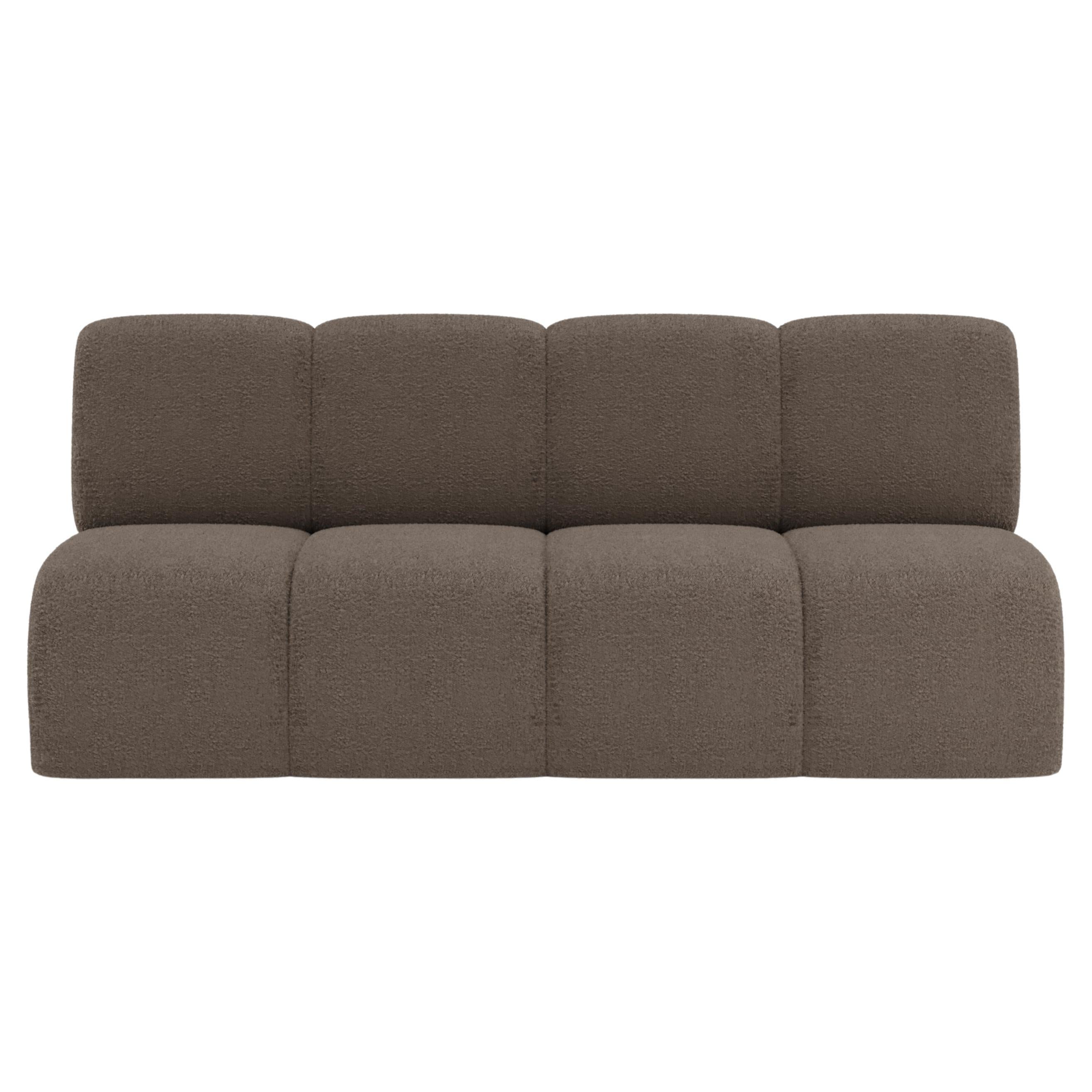 Collector Minhoca Sofa Designed by Gonçalo Campos Fabric Boucle Brown