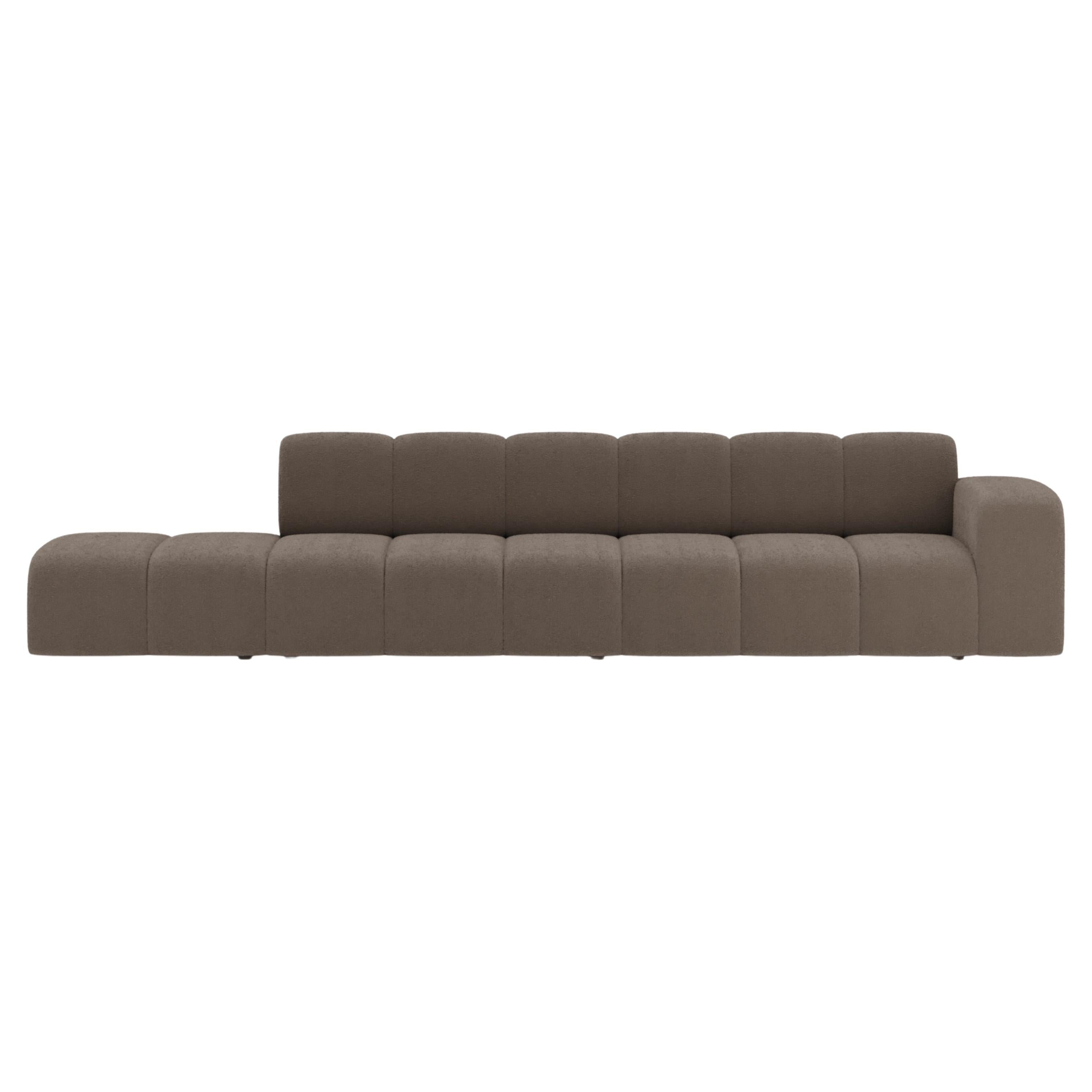 Collector Minhoca Sofa Designed by Gonçalo Campos Fabric Boucle Brown