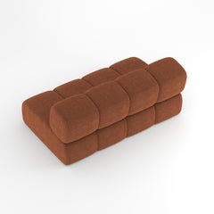 Collector Minhoca Sofa Designed by Gonçalo Campos Fabric Boucle Burnt Orange