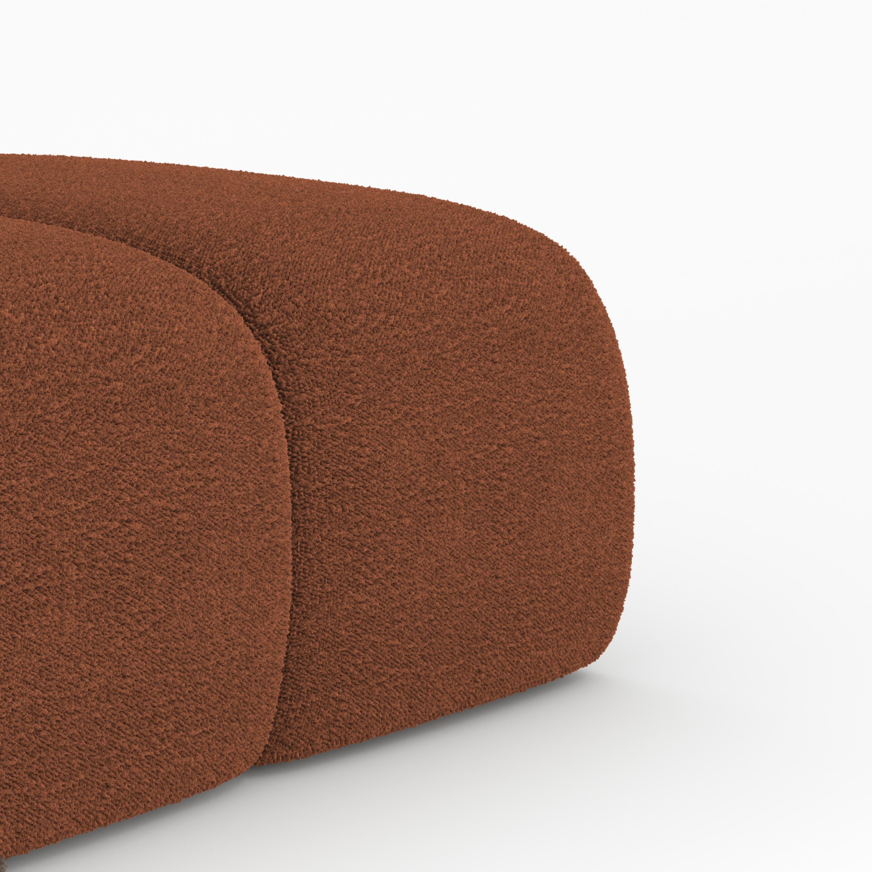 Collector Minhoca Sofa Designed by Gonçalo Campos Tessuto Boucle Arancione Bruciato In condizioni Nuovo in vendita a Castelo da Maia, PT