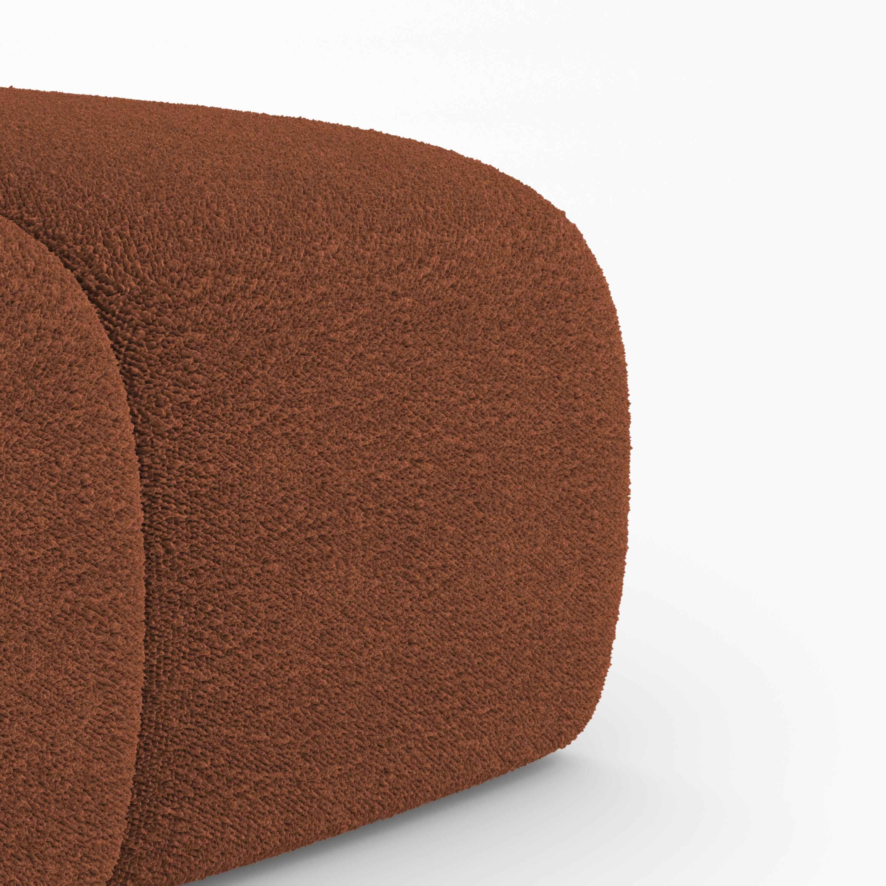 Collector Minhoca Sofa Designed by Gonçalo Campos Tessuto Boucle Arancione Bruciato In condizioni Nuovo in vendita a Castelo da Maia, PT