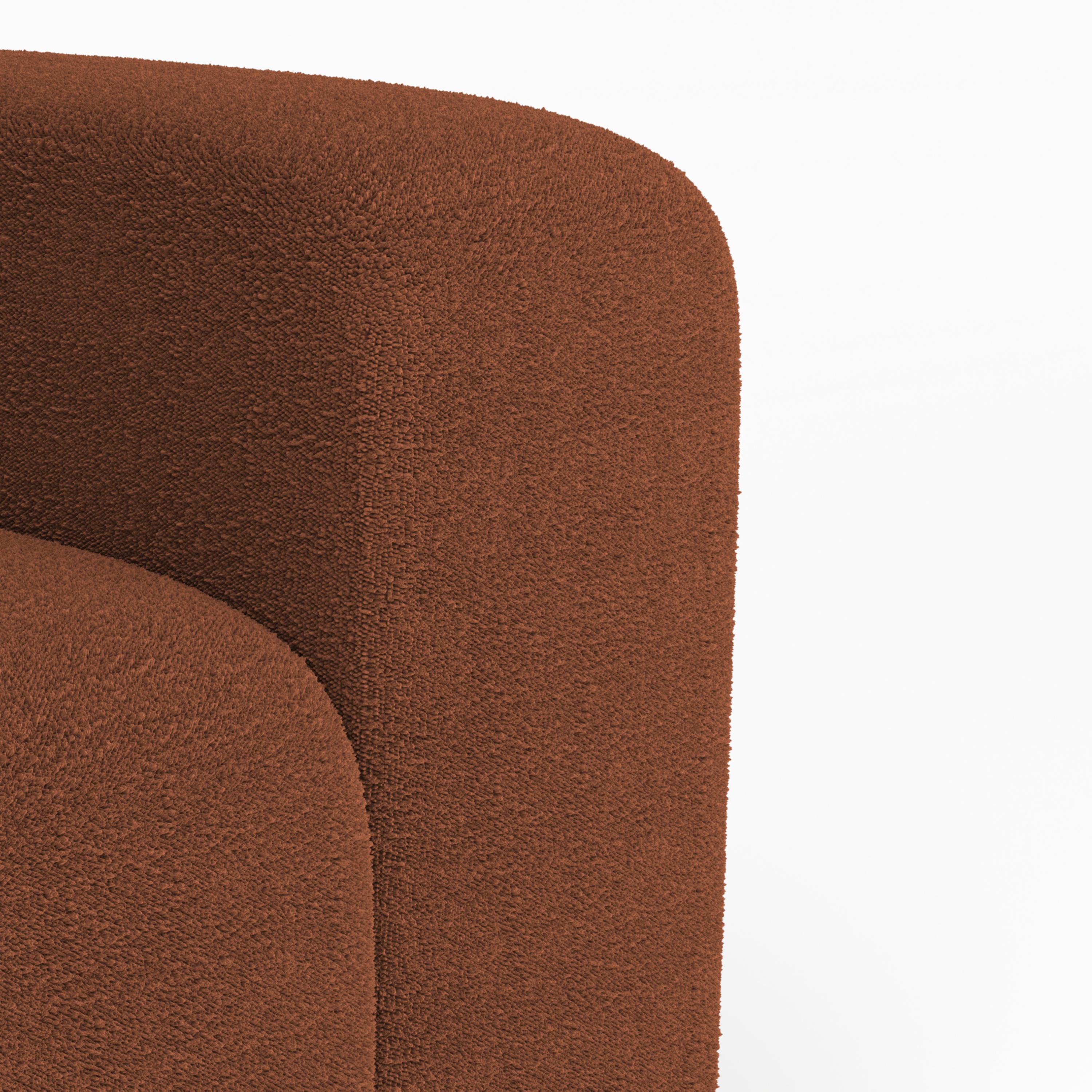 Collector Minhoca Sofa Designed by Gonçalo Campos Tessuto Boucle Arancione Bruciato In condizioni Nuovo in vendita a Castelo da Maia, PT
