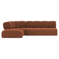 Collector Minhoca Sofa Designed by Gonçalo Campos Fabric Boucle Burnt Orange