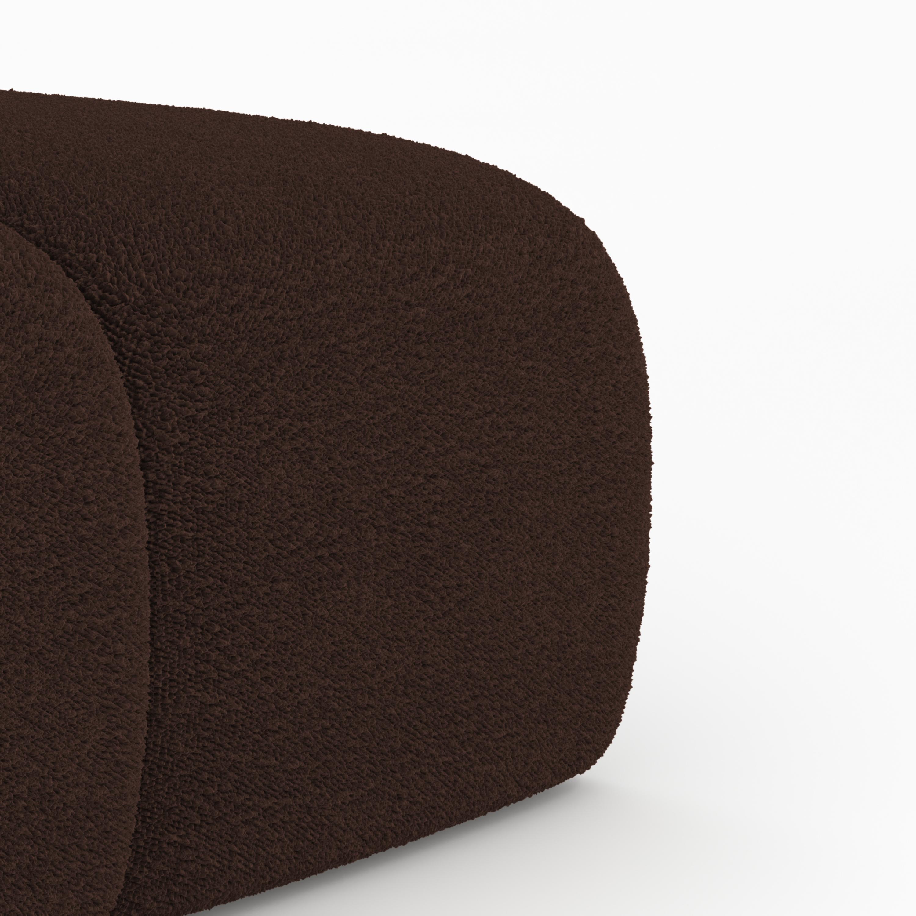 Collector Canapé Minhoca Am designs by Gonçalo Campos Tissu Boucle Dark Brown Neuf - En vente à Castelo da Maia, PT