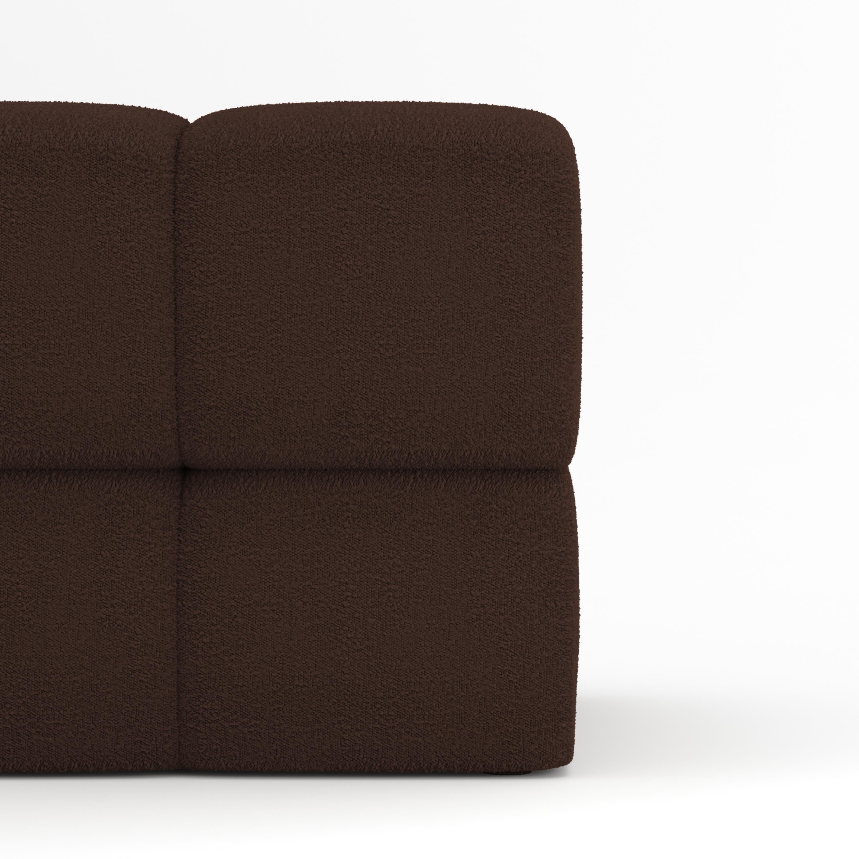Collector Minhoca Sofa Designed by Gonçalo Campos Fabric Boucle Dark Brown In New Condition For Sale In Castelo da Maia, PT