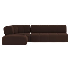 Collector Minhoca Sofa Designed by Gonçalo Campos Fabric Boucle Dark Brown