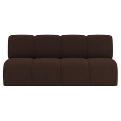 Collector Minhoca Sofa Designed by Gonçalo Campos Fabric Boucle Dark Brown