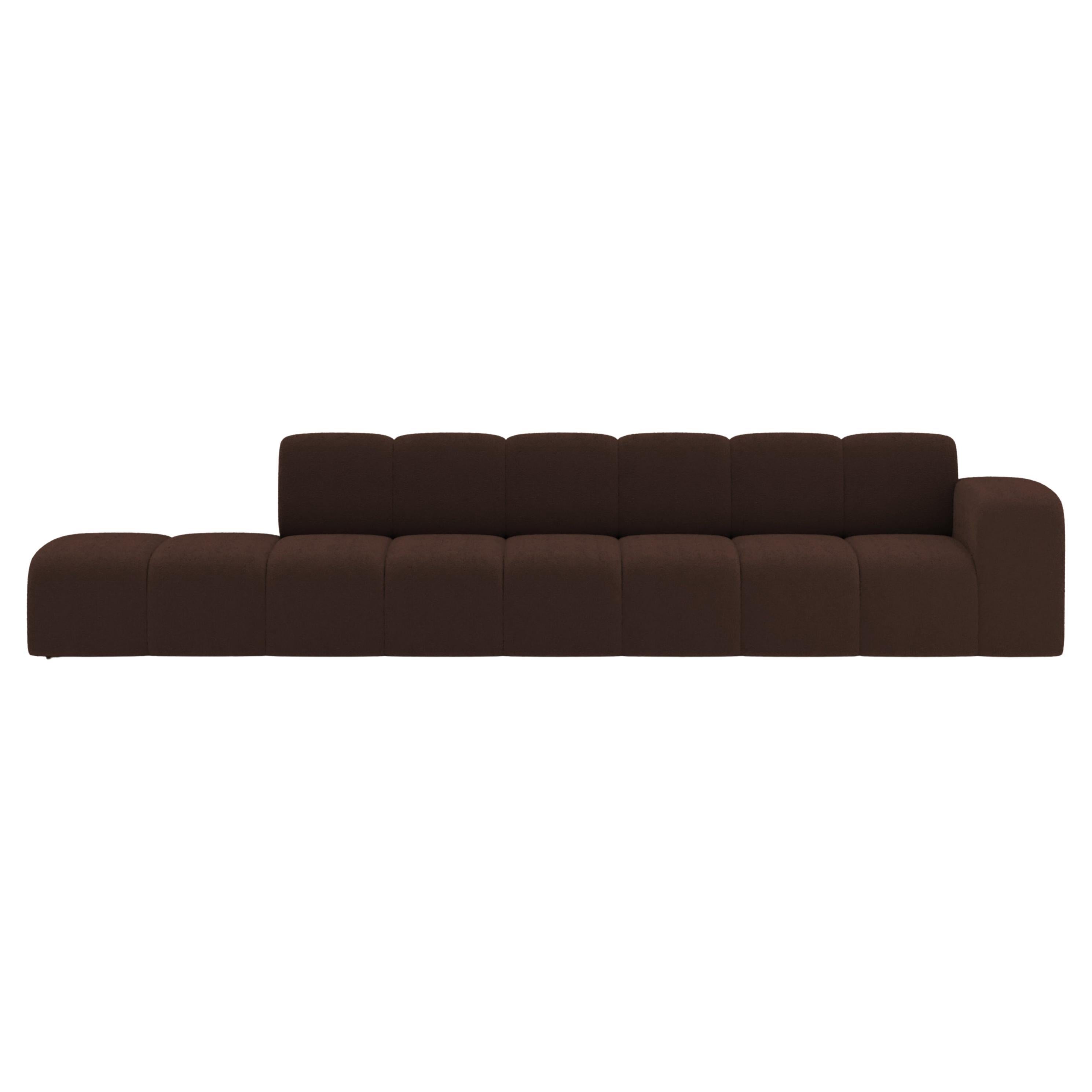 Collector Minhoca Sofa Designed by Gonçalo Campos Fabric Boucle Dark Brown