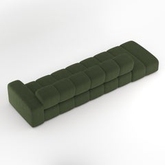 Collector Meander Sofa Designed by Gonçalo Campos Fabric Boucle Dark Green