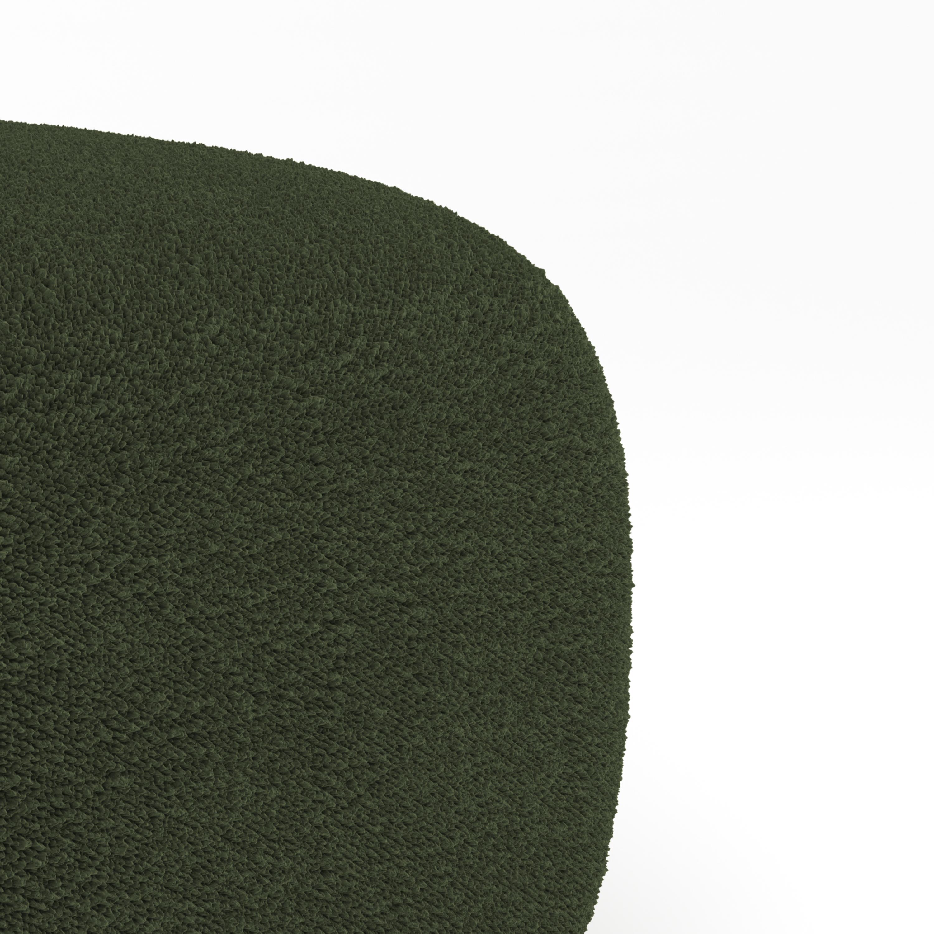 Portugais Collector Canapé Minhoca Design/One Tissu Boucle Vert foncé en vente