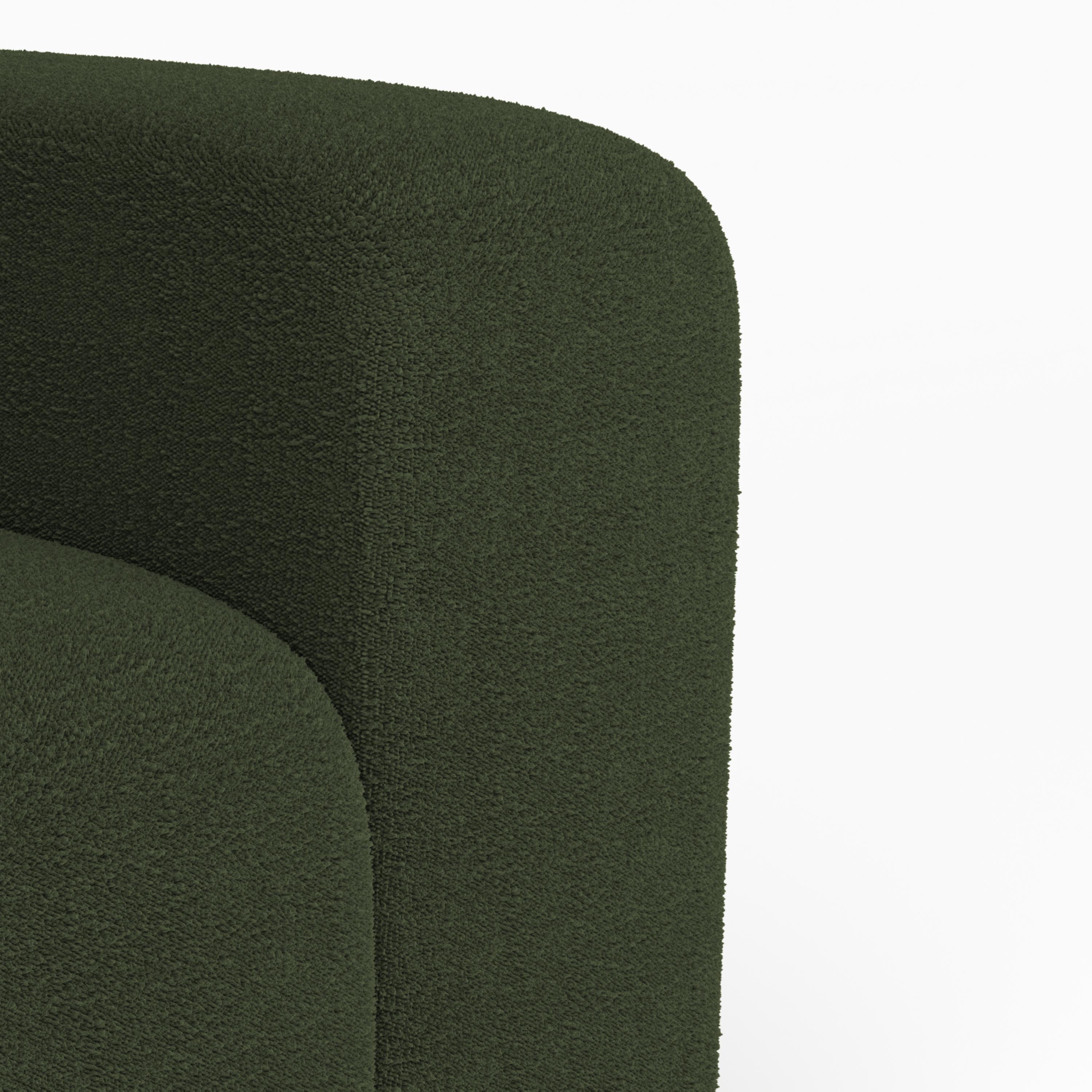 Collector Canapé Minhoca Design/One Tissu Boucle Vert foncé Neuf - En vente à Castelo da Maia, PT