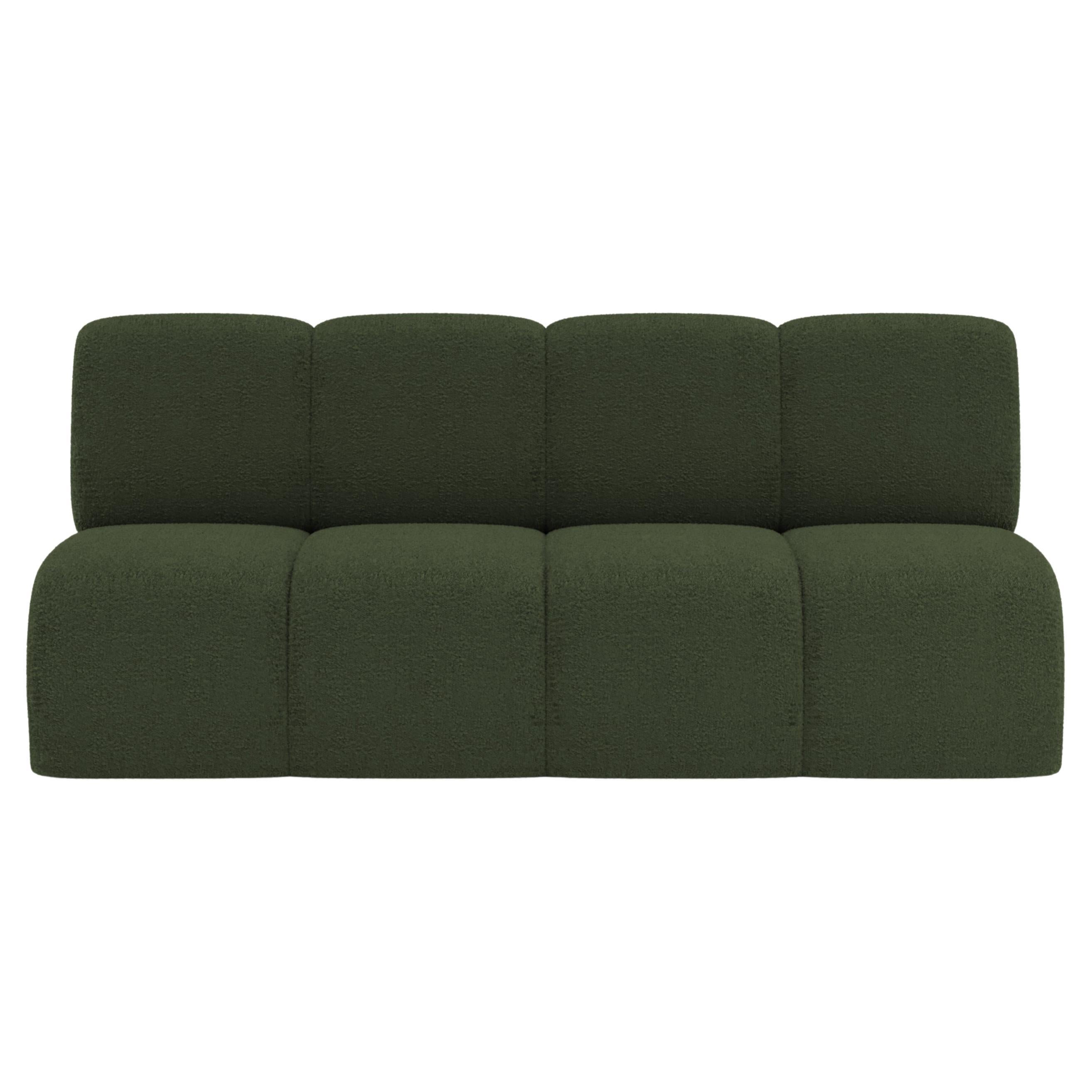 Collector Canapé Minhoca Design/One Tissu Boucle Vert foncé
