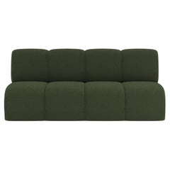 Collector Minhoca Sofa Designed by Gonçalo Campos Fabric Boucle Dark Green