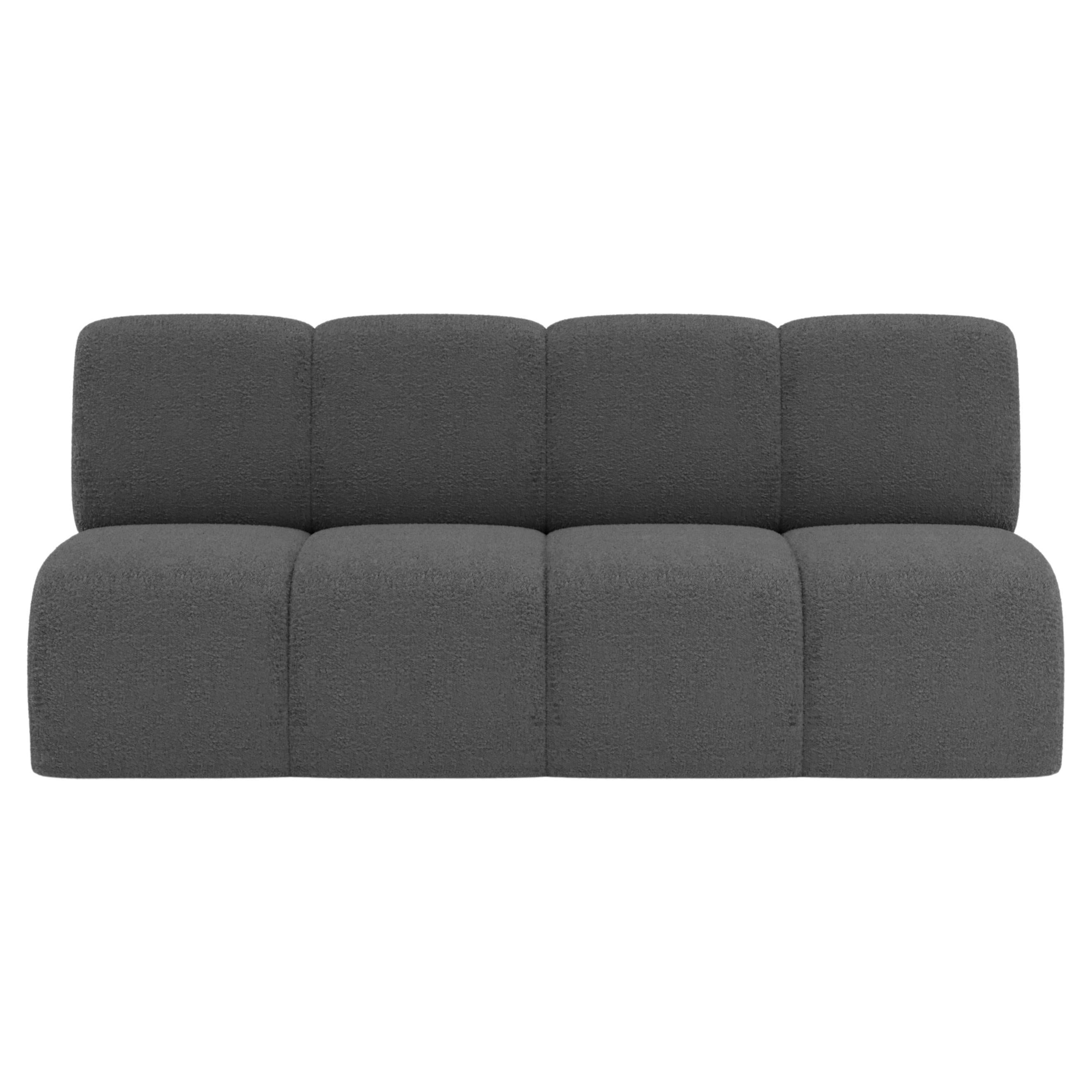 Collector Minhoca Sofa Designed by Gonçalo Campos Fabric Boucle Dark Grey