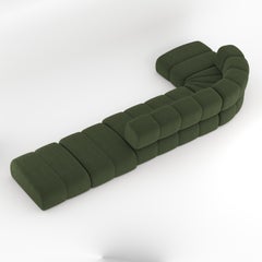 Collector Meander Sofa Designed by Gonçalo Campos Fabric Boucle Green