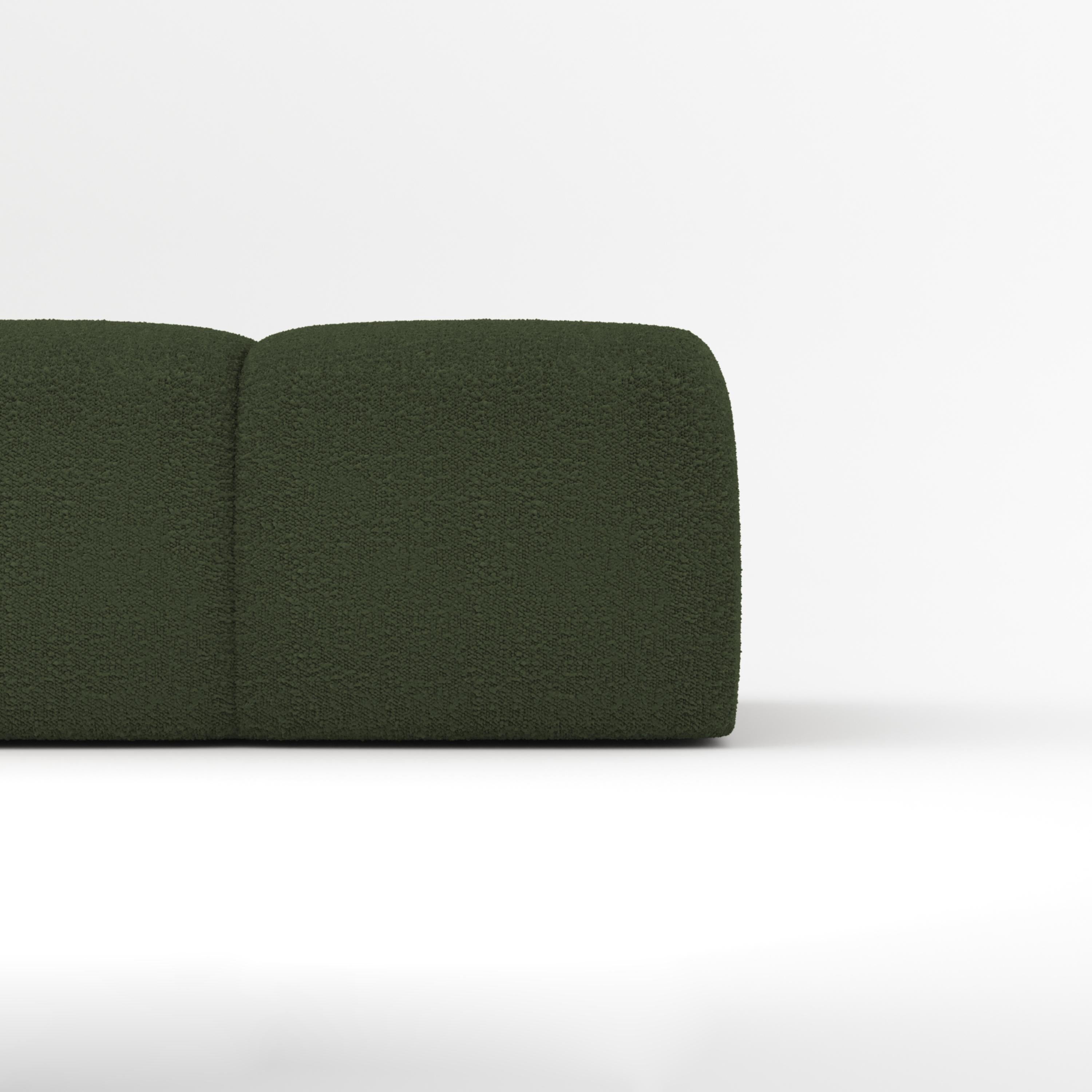 Portugais Collector Canapé Minhoca Design/One Tissu Boucle Vert en vente