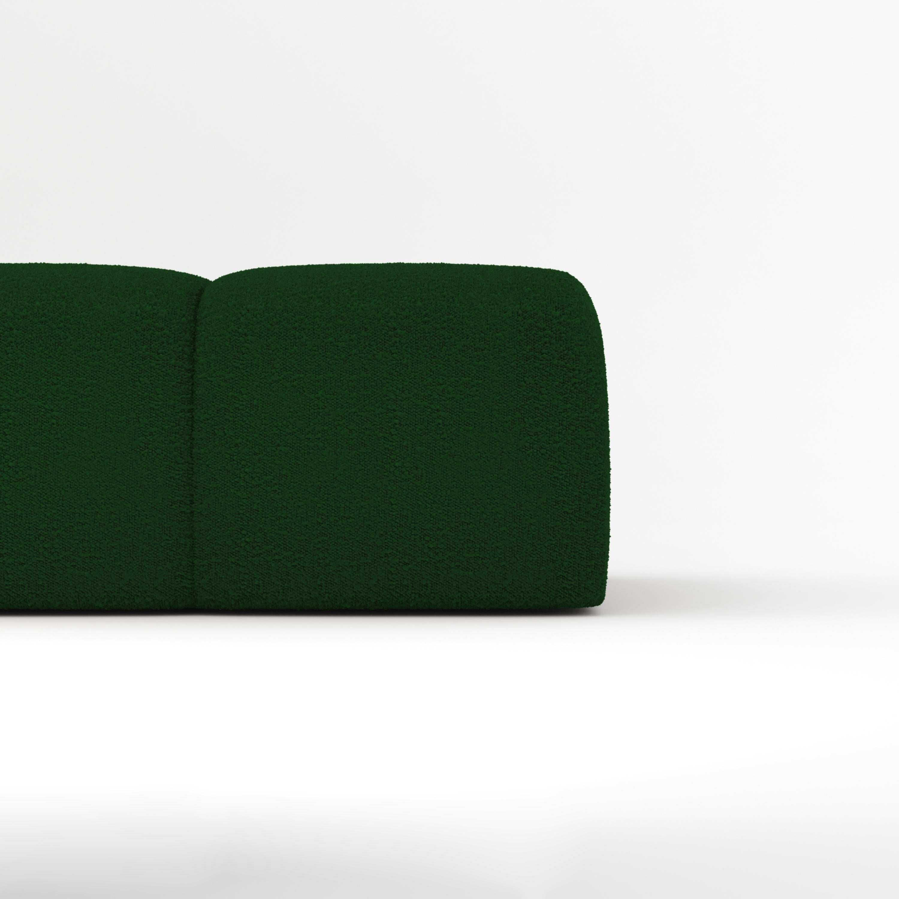 Portugais Collector Canapé Minhoca Design/One Tissu Boucle Vert en vente