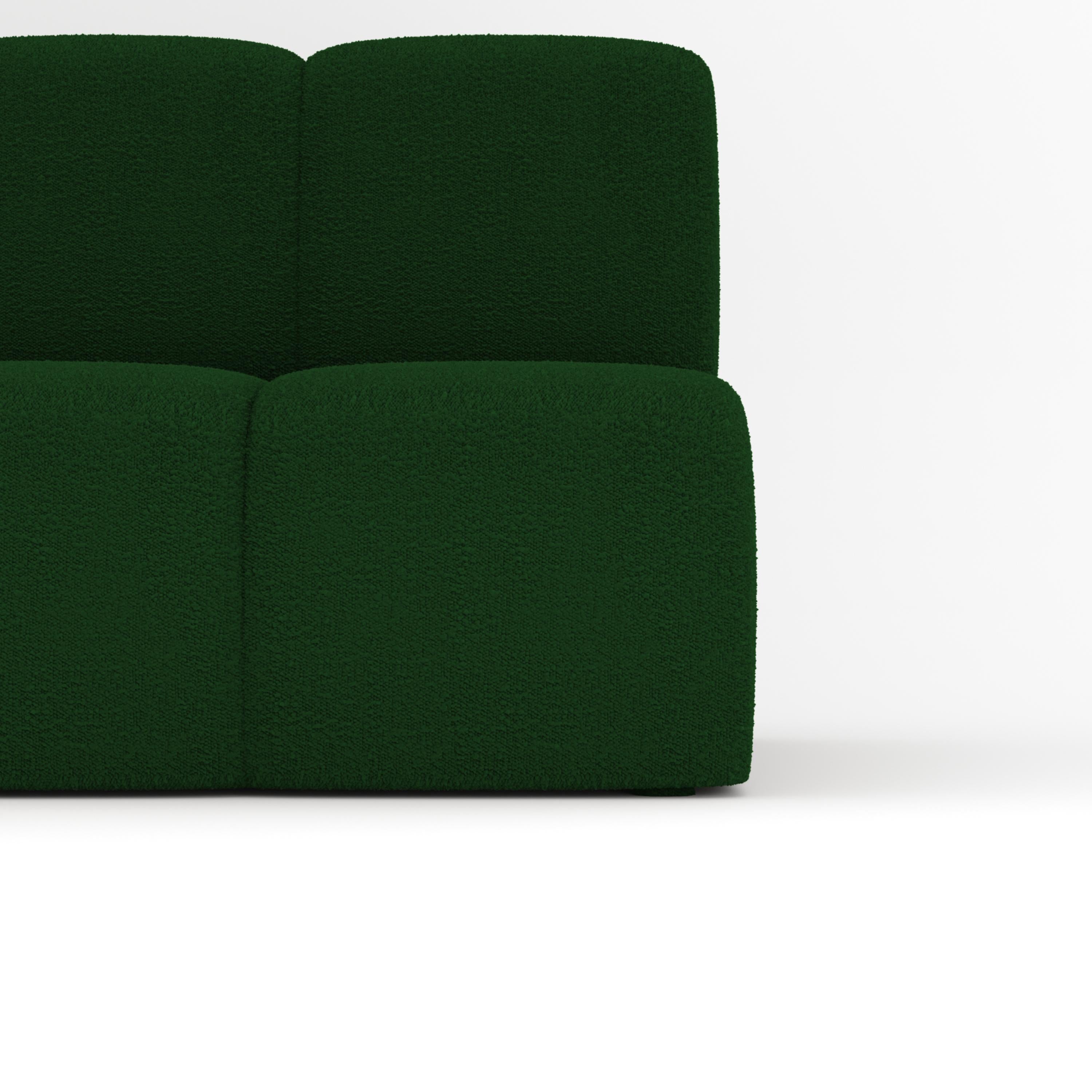 Portugais Collector Canapé Minhoca Design/One Tissu Boucle Vert en vente