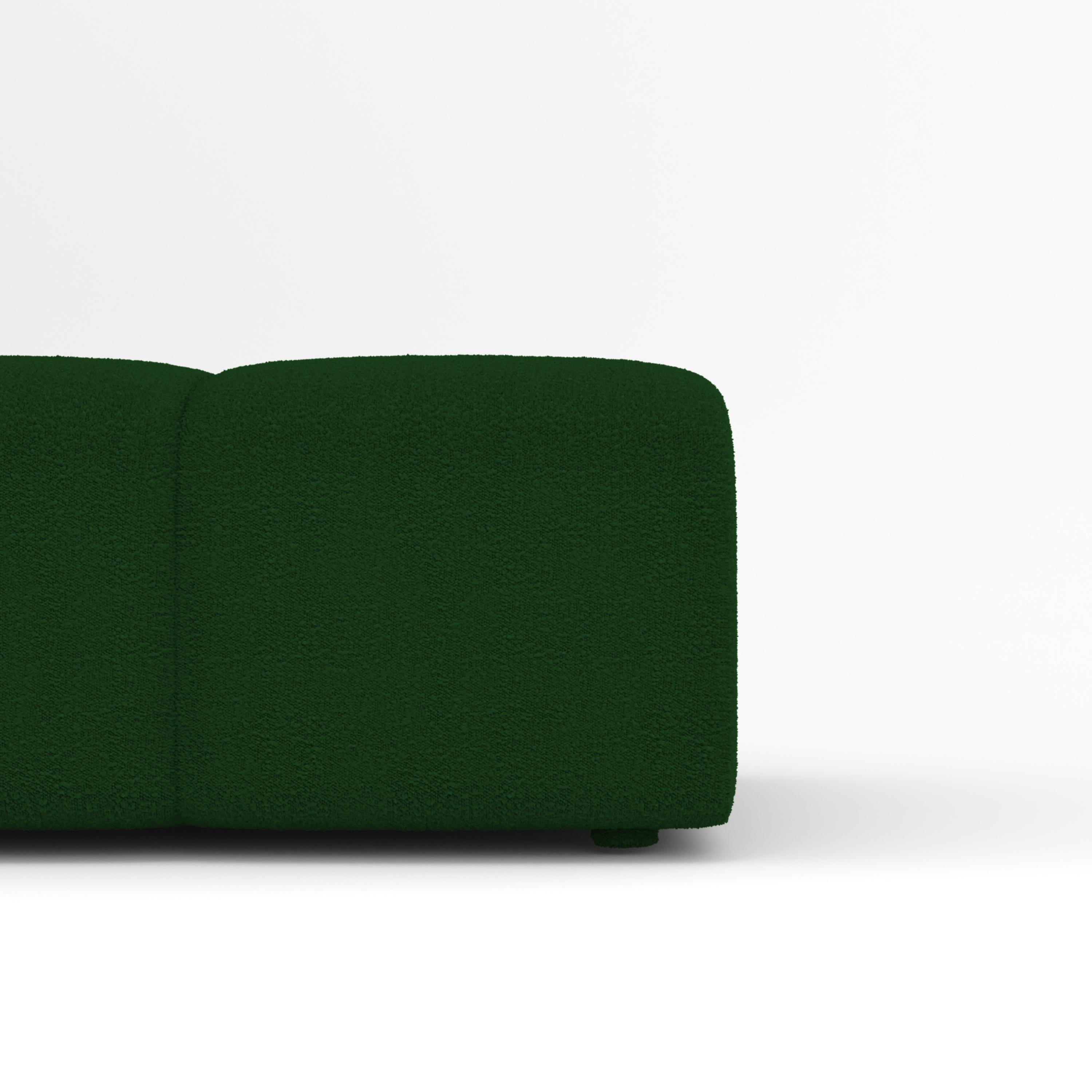 Portugais Collector Canapé Minhoca Design/One Tissu Boucle Vert en vente