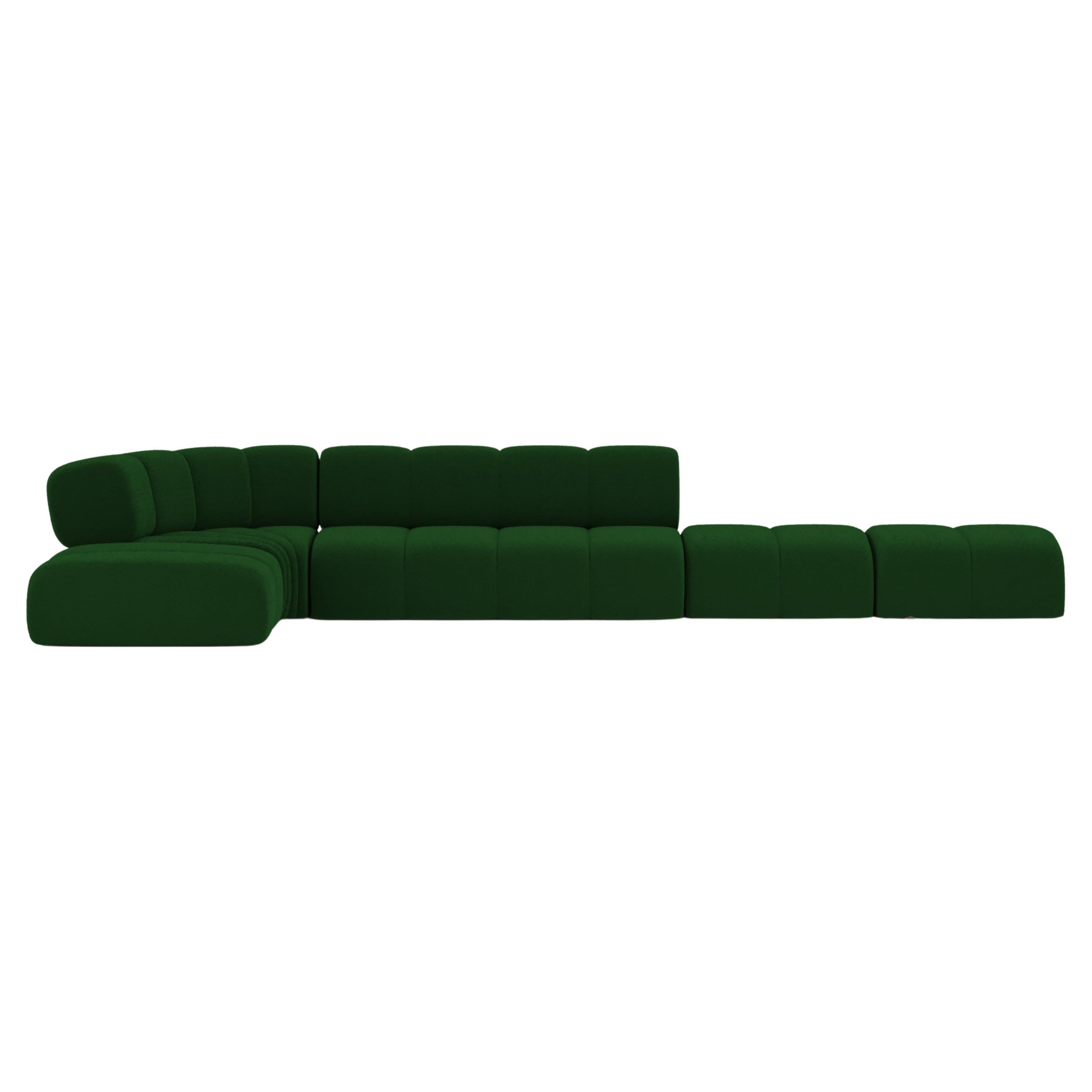 Collector Canapé Minhoca Design/One Tissu Boucle Vert