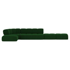 Collector Minhoca Sofa Designed by Gonçalo Campos Fabric Boucle Green