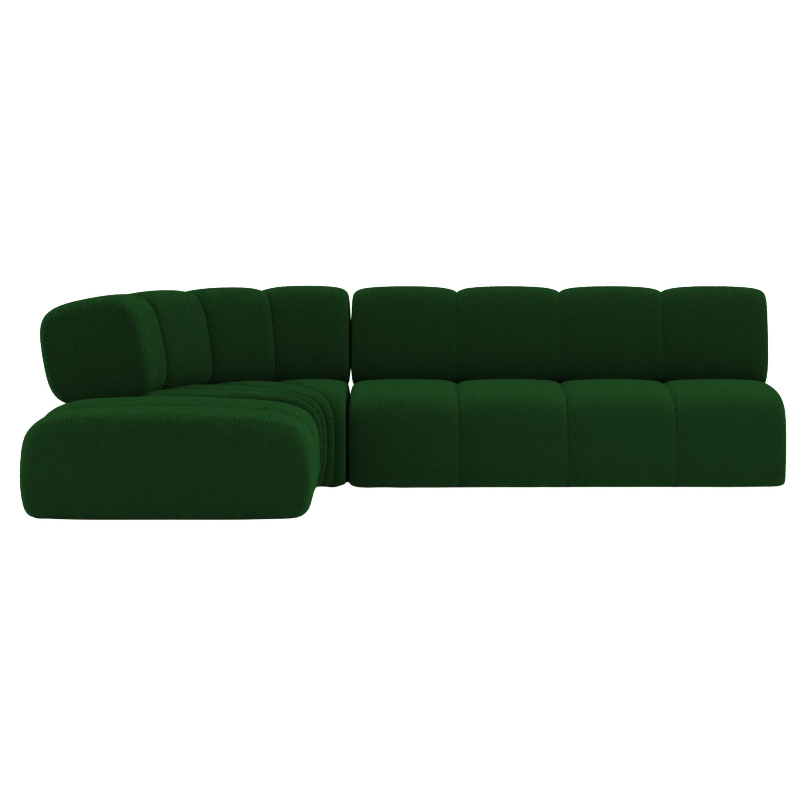 Collector Canapé Minhoca Design/One Tissu Boucle Vert
