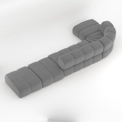 Collector Meander Sofa Designed by Gonçalo Campos Tessuto Boucle Grey