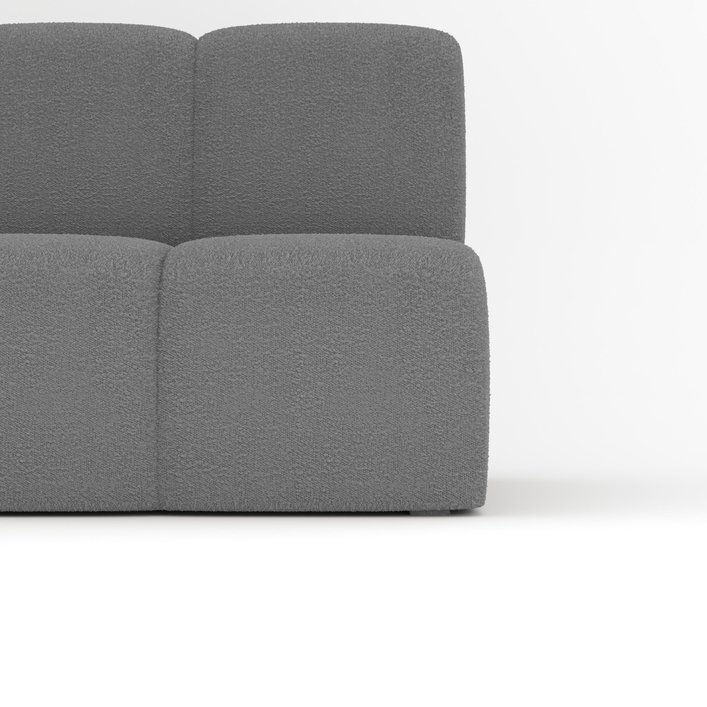 Portugais Collector Canapé Minhoca Design/One Tissu Boucle Gris en vente