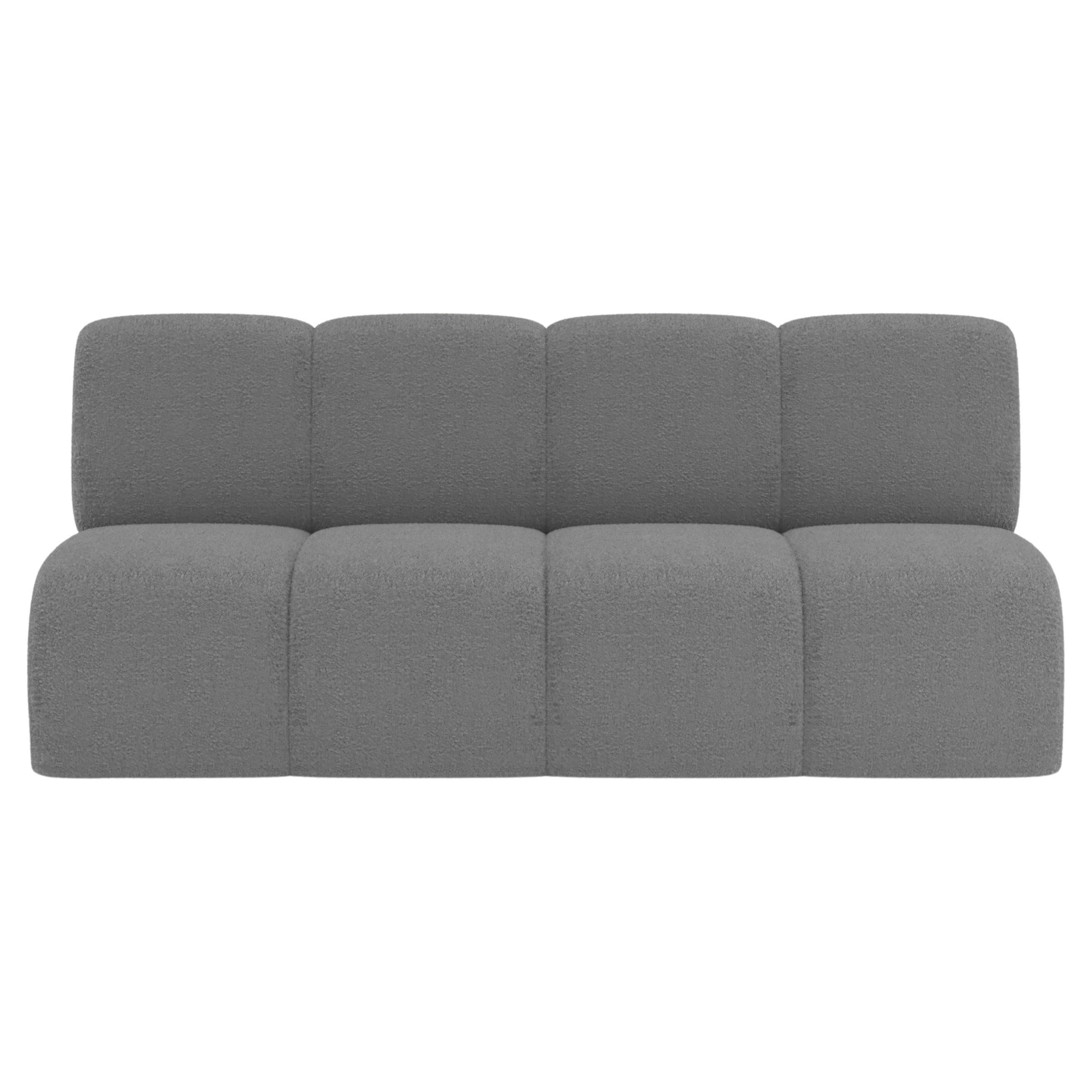 Collector Minhoca Sofa Designed by Gonçalo Campos Fabric Boucle Grey